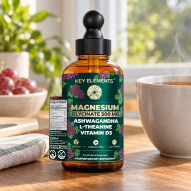 Magnesium Complex with Ashwagandha, L-Theanine, Vitamin D3 for Relax, Sleep & Muscle Support