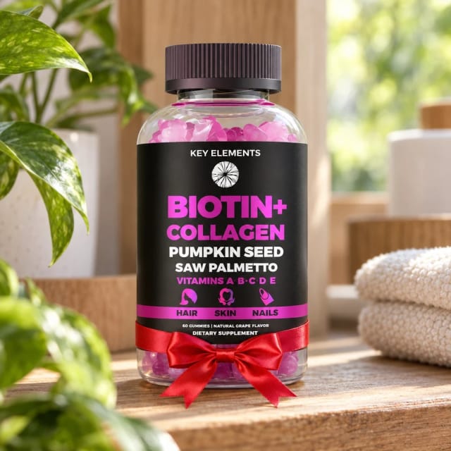 KEY ELEMENTS Beauty Complex Biotin Collagen Gummies for Hair, Skin & Nails