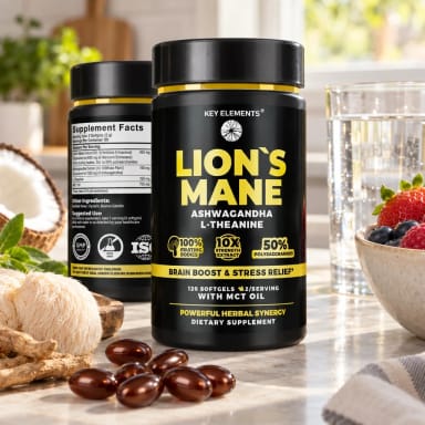 Lion’s Mane Extract with MCT Oil for Brain Support & Relaxed Focus