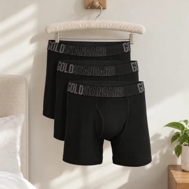 Gold Standard 4-Pack Men's Stretch Cotton Boxer Briefs