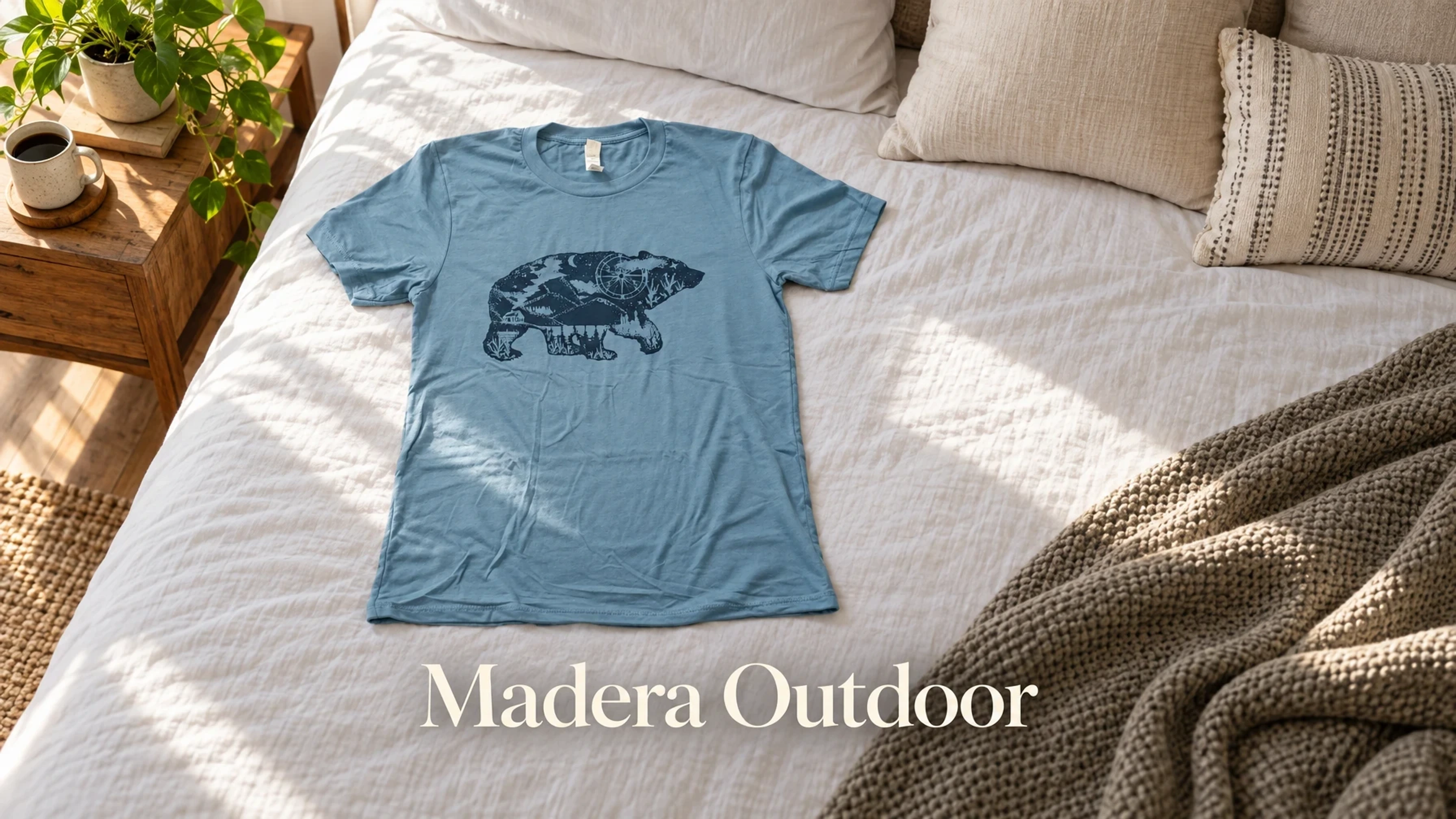Madera Outdoor NEW (Bear Shirt) in a sunlit boutique
