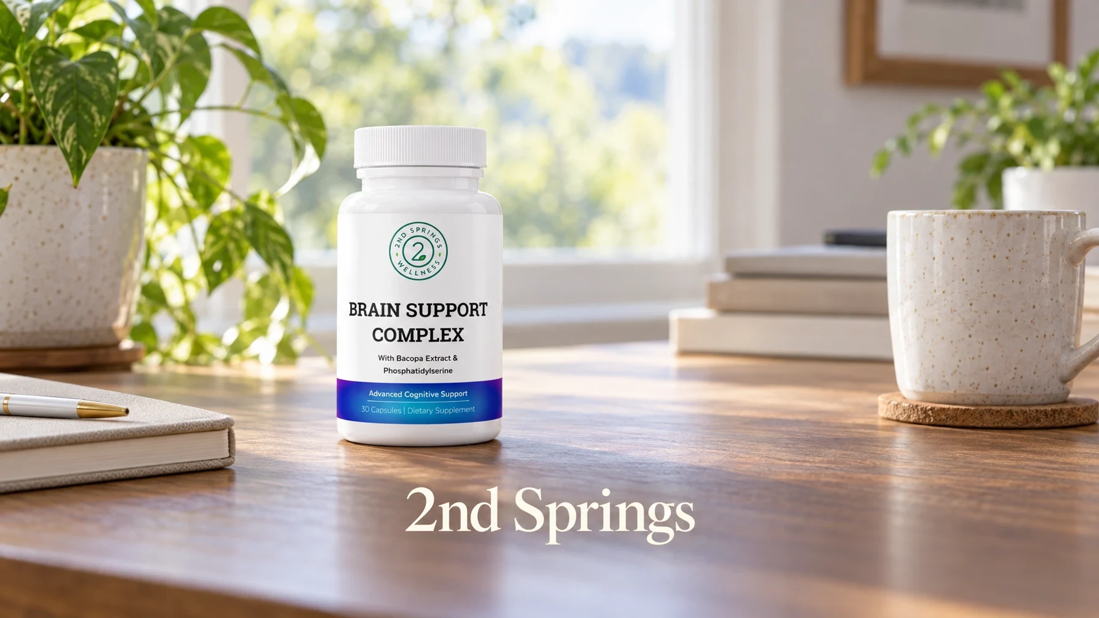 2nd Springs Brain Longevity Stack in a bright home
