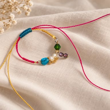 14K Gold-Filled Blissful Colorful Adjustale UTOPIA Thread Ring with Pearl
