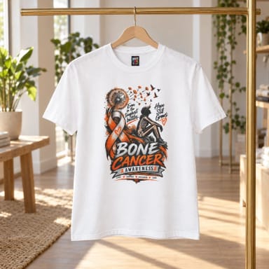 Bone Cancer Awareness Ribbon T-Shirt — Support Survivors & Hope