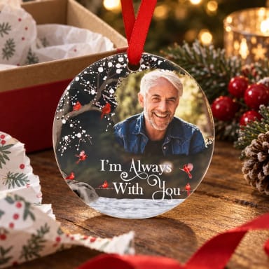 Personalized Memorial Ornament with Photo Christmas Ornament Memorial Gift for Family or Friends