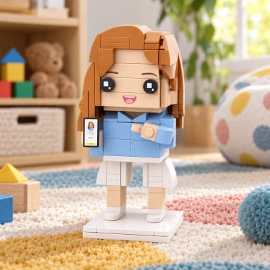 Full Body Customizable 1 Person Custom Brick Figures Small Particle Block Toy Brick Me Figures For Funny Girl