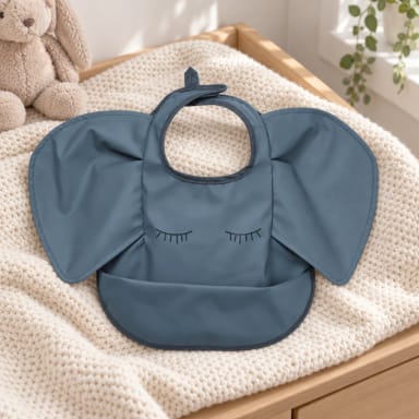 Cuddobaby Baby Bib (Elephant Blue)