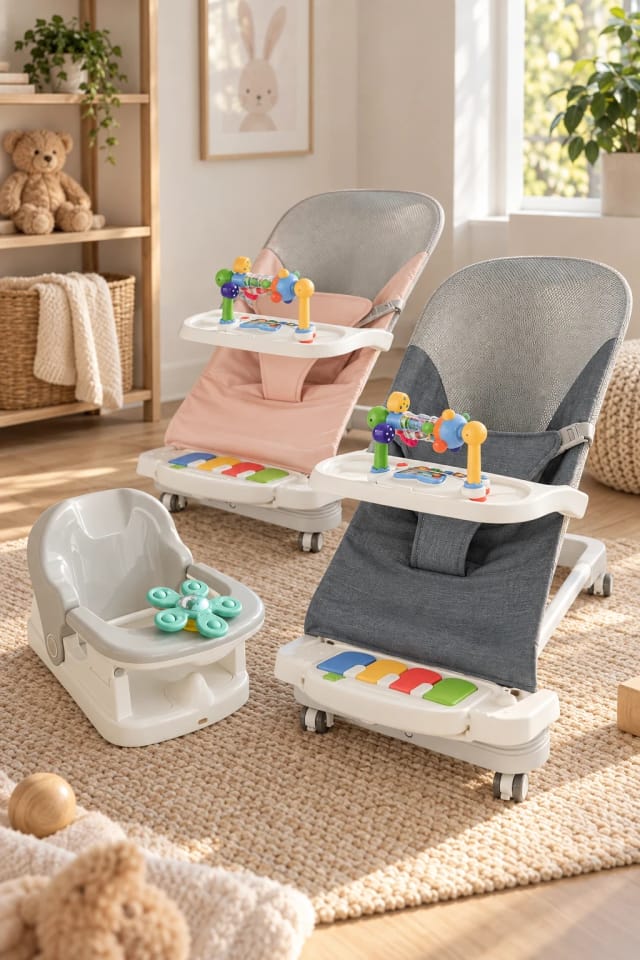 Cuddobaby 4-in-1 Baby Bouncer, Cuddobaby 4-in-1 Baby Bouncer - Endless Fun & Growth for Your Little One and Cuddobaby- 4 in 1 Baby bouncer in a bright home