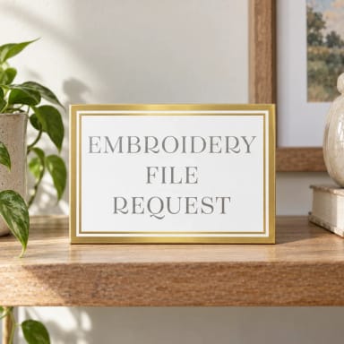 1-Letter Embroidery File Request