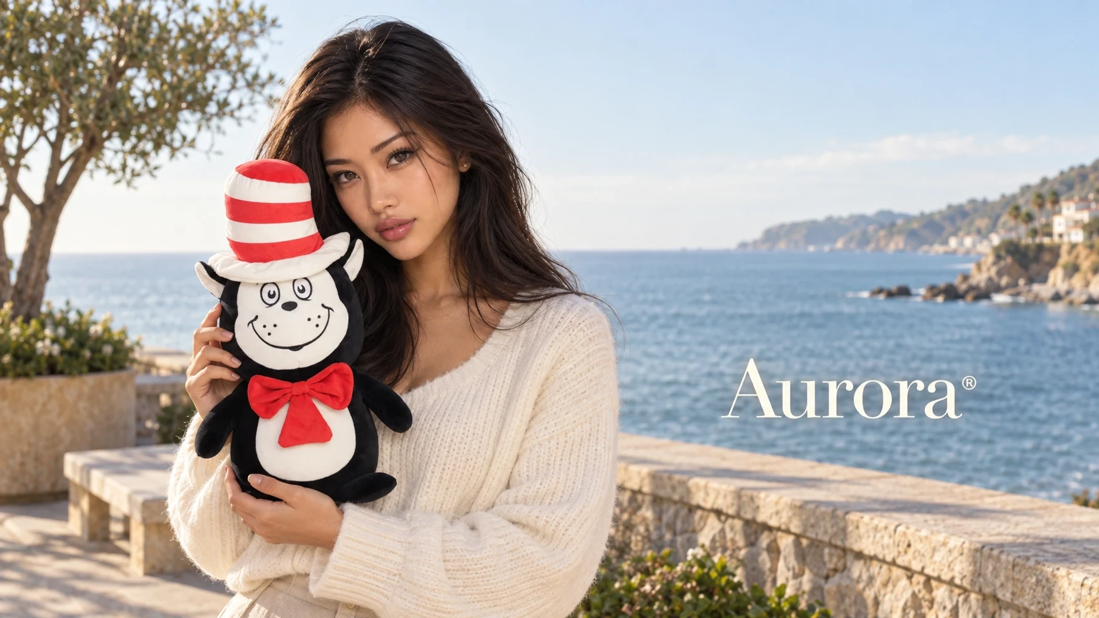 Aurora® - Dr. Seuss™ - 20" Squishy Cat In The Hat in a sunlit boutique
