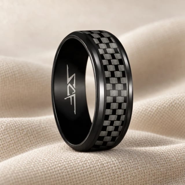 Simply Carbon Fiber Slate Carbon Fiber Ring
