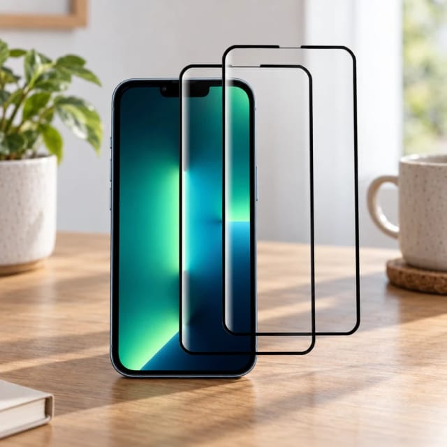Simply Carbon Fiber Nude iPhone 13 Pro Max & 14 Plus Screen Guard, 2-Pack