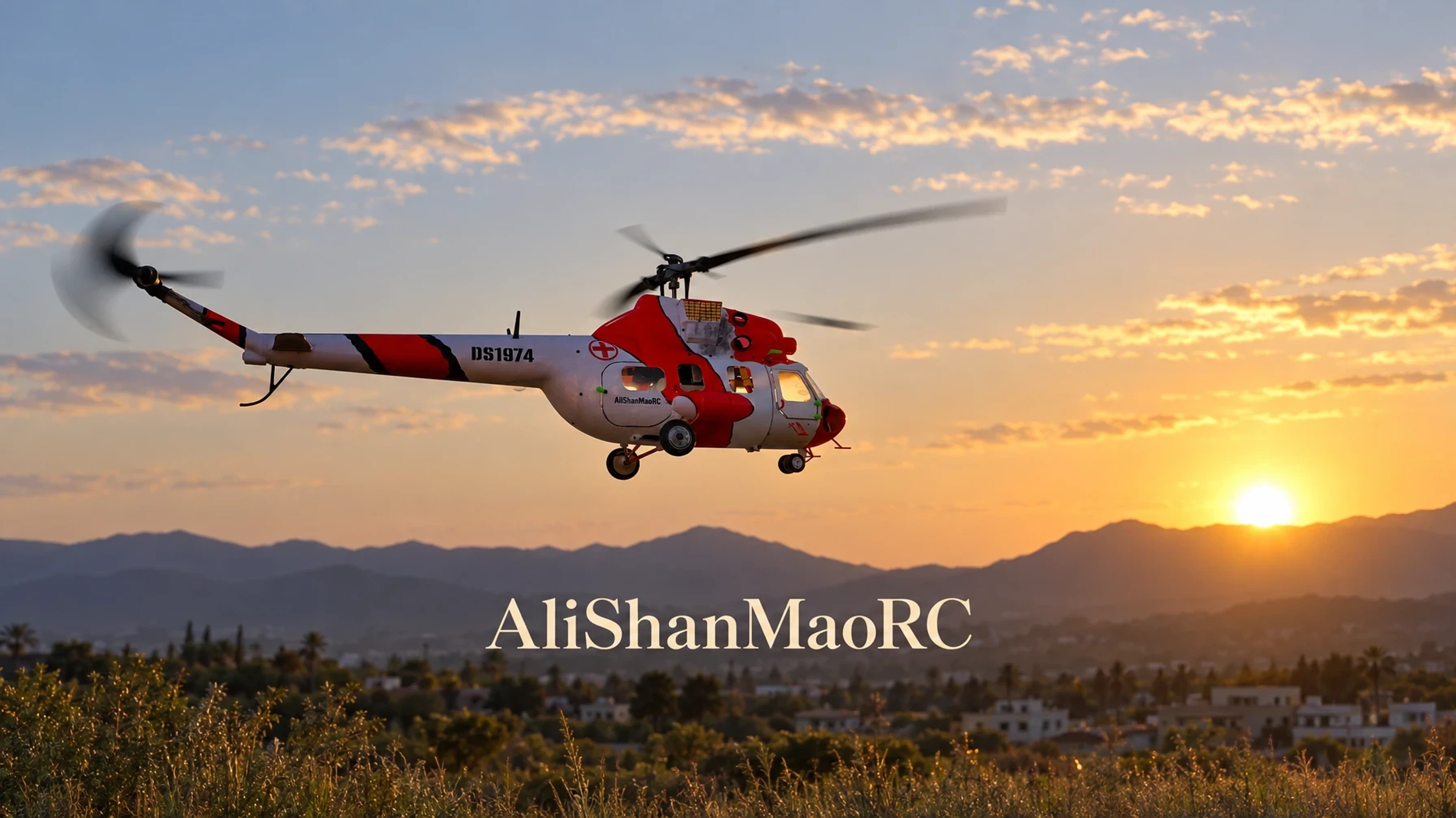 AliShanMaoRC DS470 Drumstick 470 — The Mil Mi-2 RC Helicopter for FlyWing Small Mechanics in a bright home