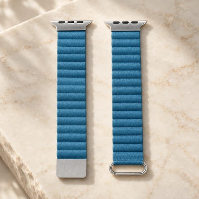 BandsCo Straps Apple Watch Ribbed Leather Loop Band