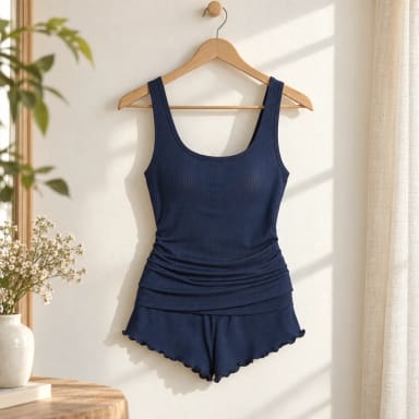 Modal Ribbed Sleeveless Lounge Tank