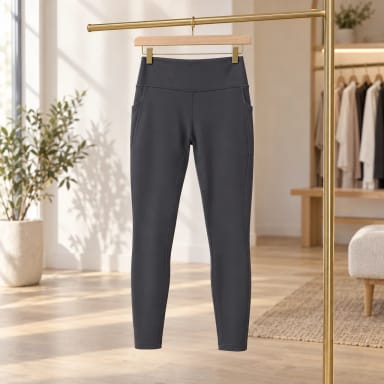 Fleece Lined Leggings with Pockets 25''