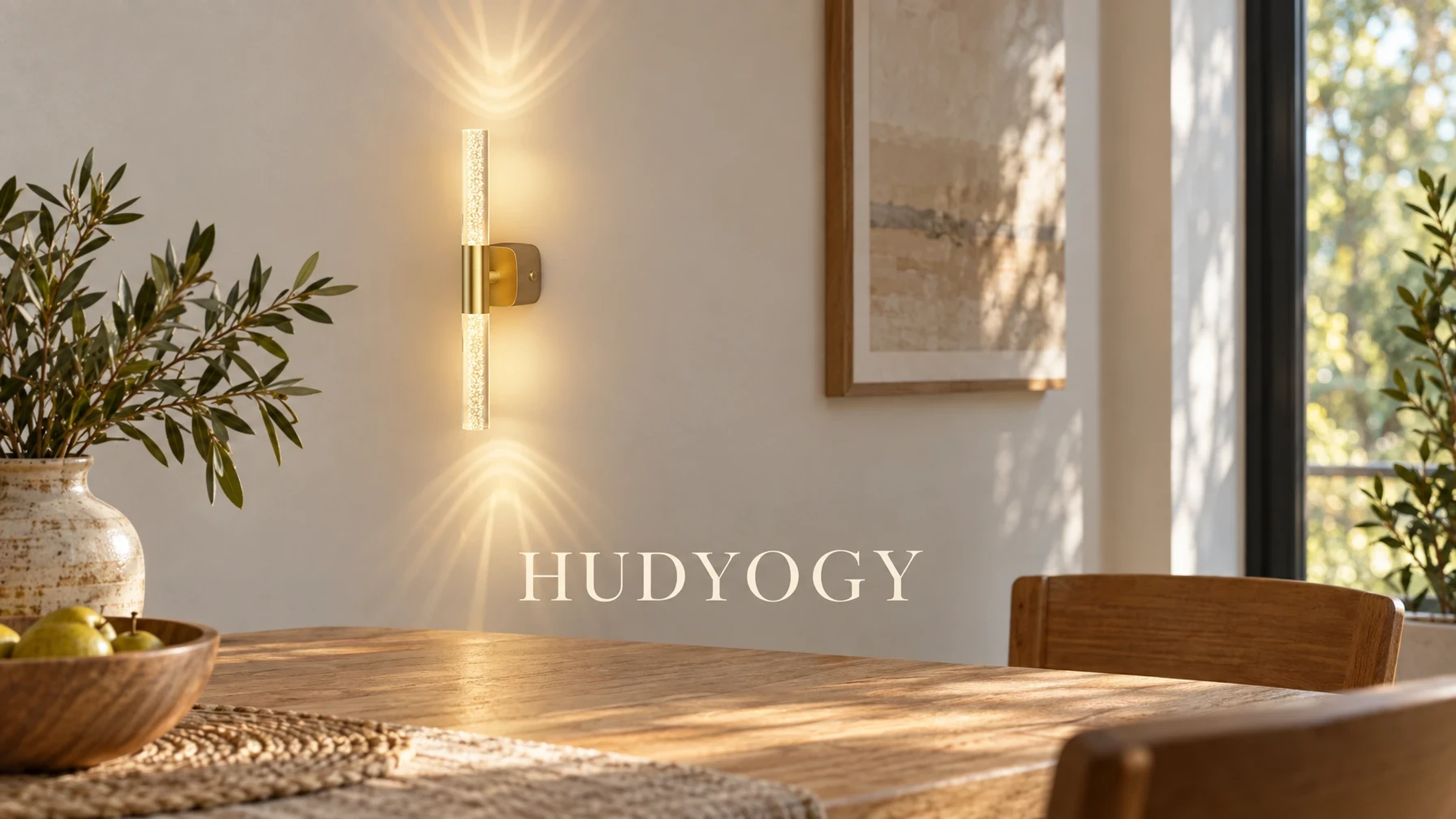 HUDYOGY Battery Operated Wall Sconce Set of 2 Brushed Gold 12000mAh Rechargeable Wall Light with Crystal Acrylic 24" Wireless CCT Dimmable 350°Rotate Remote Wall Lamp for Bedroom Living Room in a bright home