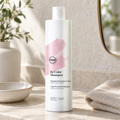 360 Hair Professional: Be Color Shampoo - Extend Color Vibrancy, Blackberry Vinegar, pH Balanced for Color-Treated & Dyed Hair (15.22 fl oz)
