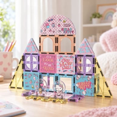 Hello Kitty Magnetic Tiles Construction Building Toy Set by PicassoTiles