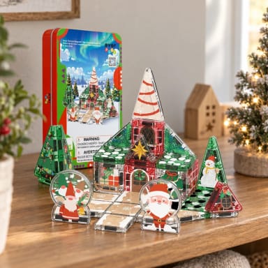 EverPlay Nano Diamond Magnetic Tiles Christmas Building Travel STEM Toy Set