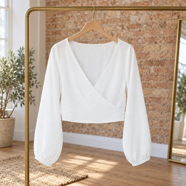 Minit Fashion All-Access Pass- Deep V-Neck Wrap Crop Top