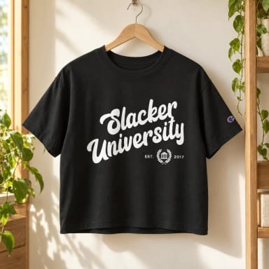 Slacker University Champion Crop Top