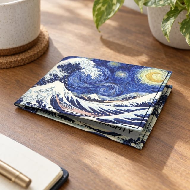 Mighty Wallet Starry Wave Billfold - DYNOMIGHTY Billfold, a stitched Tyvek® billfold