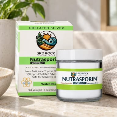 Nutrasporin - 3oz JAR - All Natural First Aid Ointment 100ppm Silver Gel (Water Resistant)