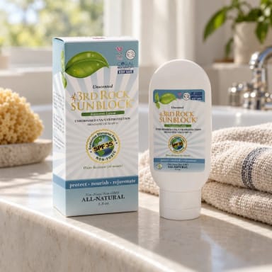 3rd Rock Sunblock Sunscreen Lotion - Unscented - Zinc Oxide SPF 35
