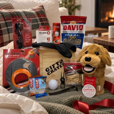 The Golfer's Crate featuring several different head cover options: Free Shipping!