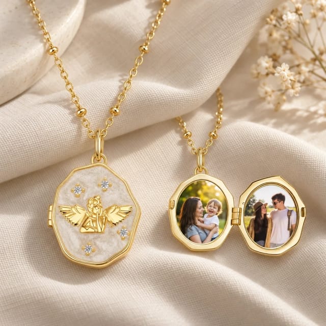 CraftThisGift Pendant Necklace with Photo Inside