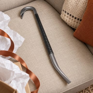 26.5 Inch Bulky Foam Rubber Crowbar Silver and Black Prop