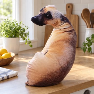 3D Lifelike Dog Throw Pillow – Funny Cute Dog Head Printed Cushion for Home