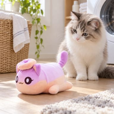 Aphmau Meemeow Cat Plush Toy - 10 inch Donut, Fries & Cheeseburger Food Plush Doll