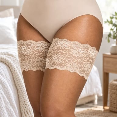 Anti-Chafing Thigh Bands (Bandelettes Dolce Lace Beige)