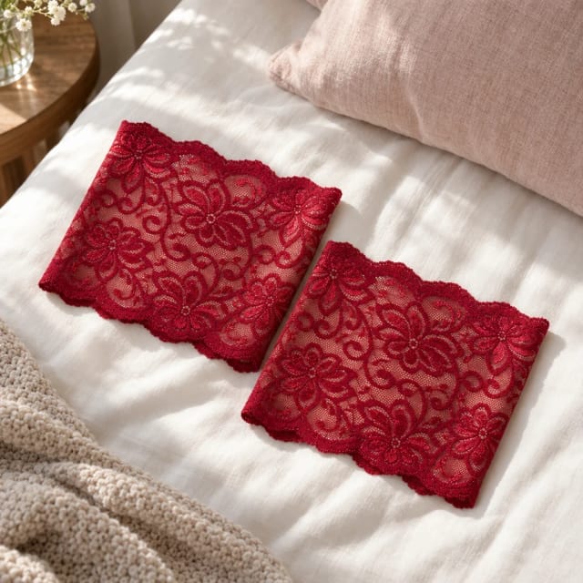 Anti-Chafing Thigh Bands, Bandelettes® Dolce Lace Red