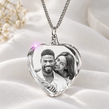 Custom 3D Crystal Photo Necklace