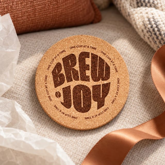 Sielux Customer Engraved Cork Coaster