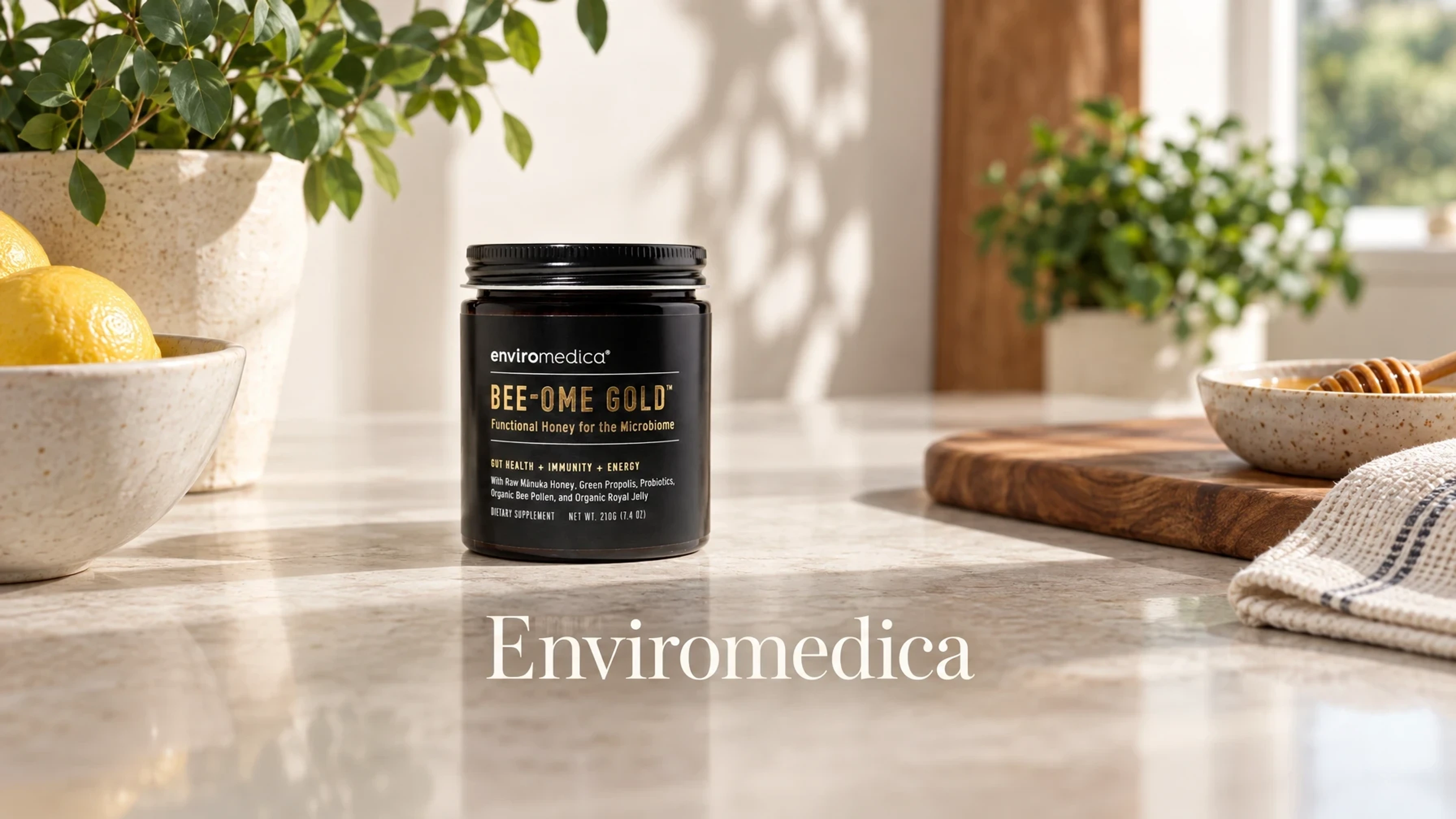 Enviromedica Bee-Ome Gold in a bright home