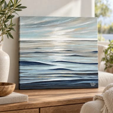 "Still Waters Run Deep" GICLÉE PRINT, Modern Coastal Ocean Seascape Painting