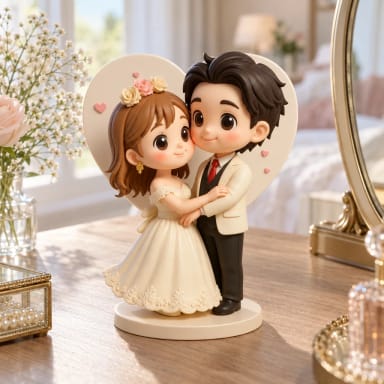 Romantic Custom Cake Topper For Couple